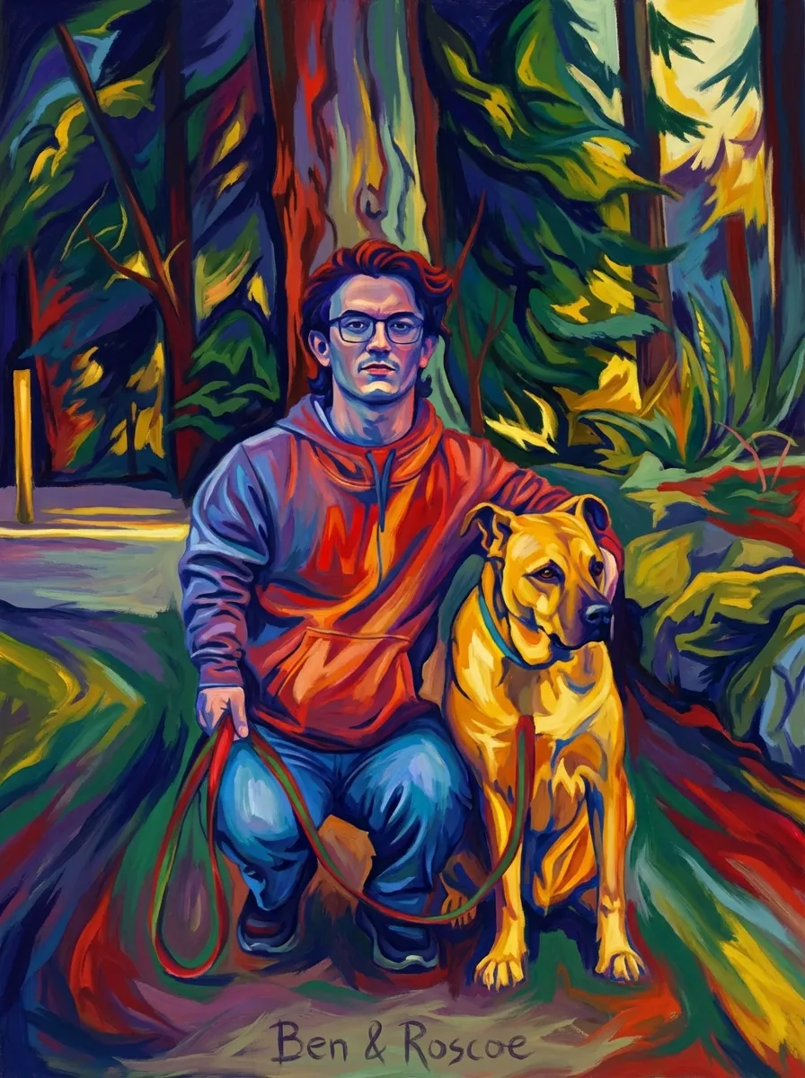 Artwork of Ben & Roscoe