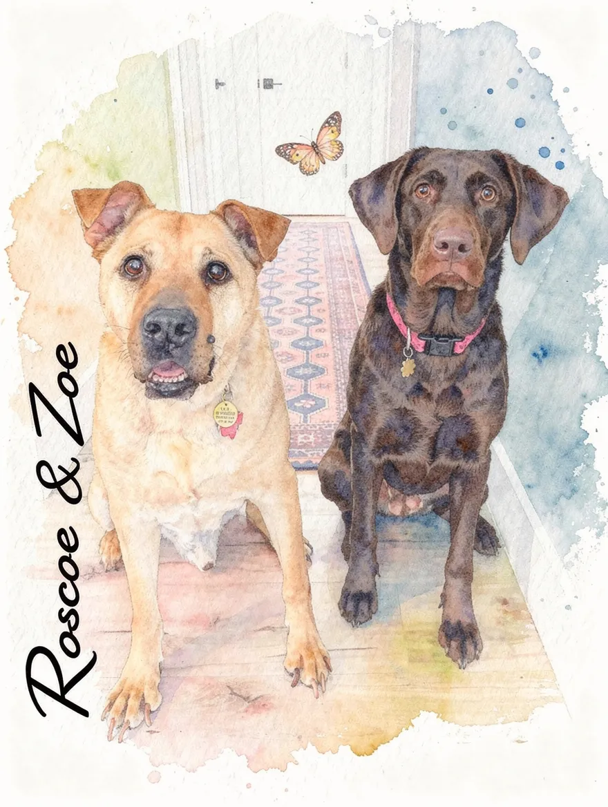 Artwork of Roscoe & Zoe