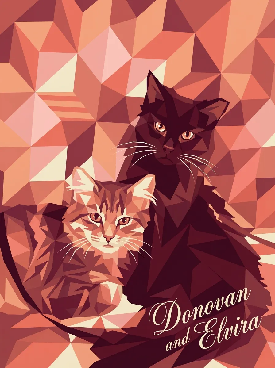 Artwork of Donovan and Elvira