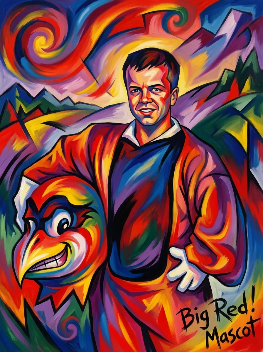 Artwork of Big Red! Mascot