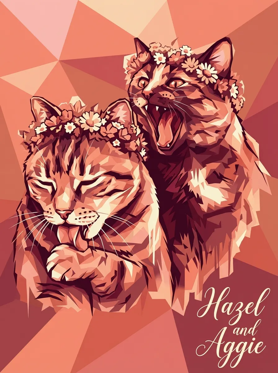 Artwork of Hazel and Aggie