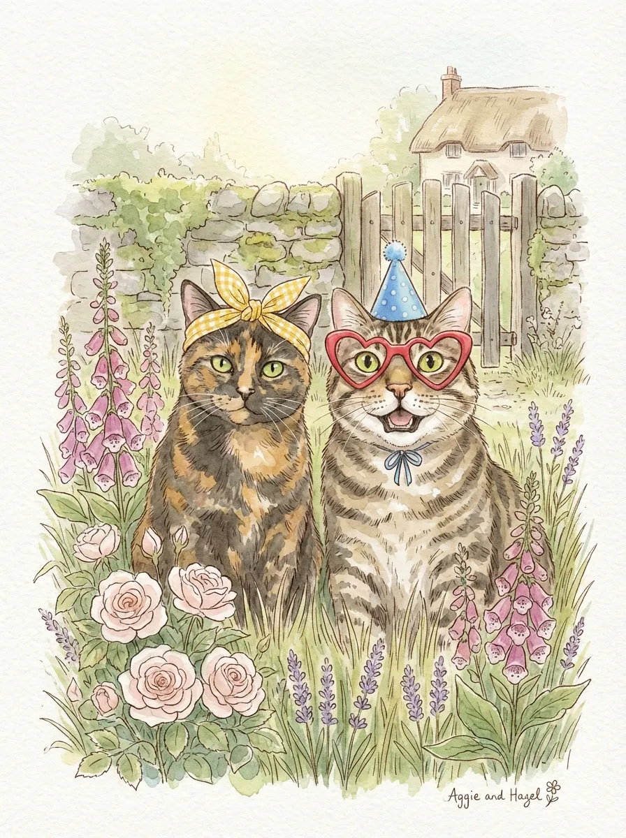 Artwork of Aggie and Hazel