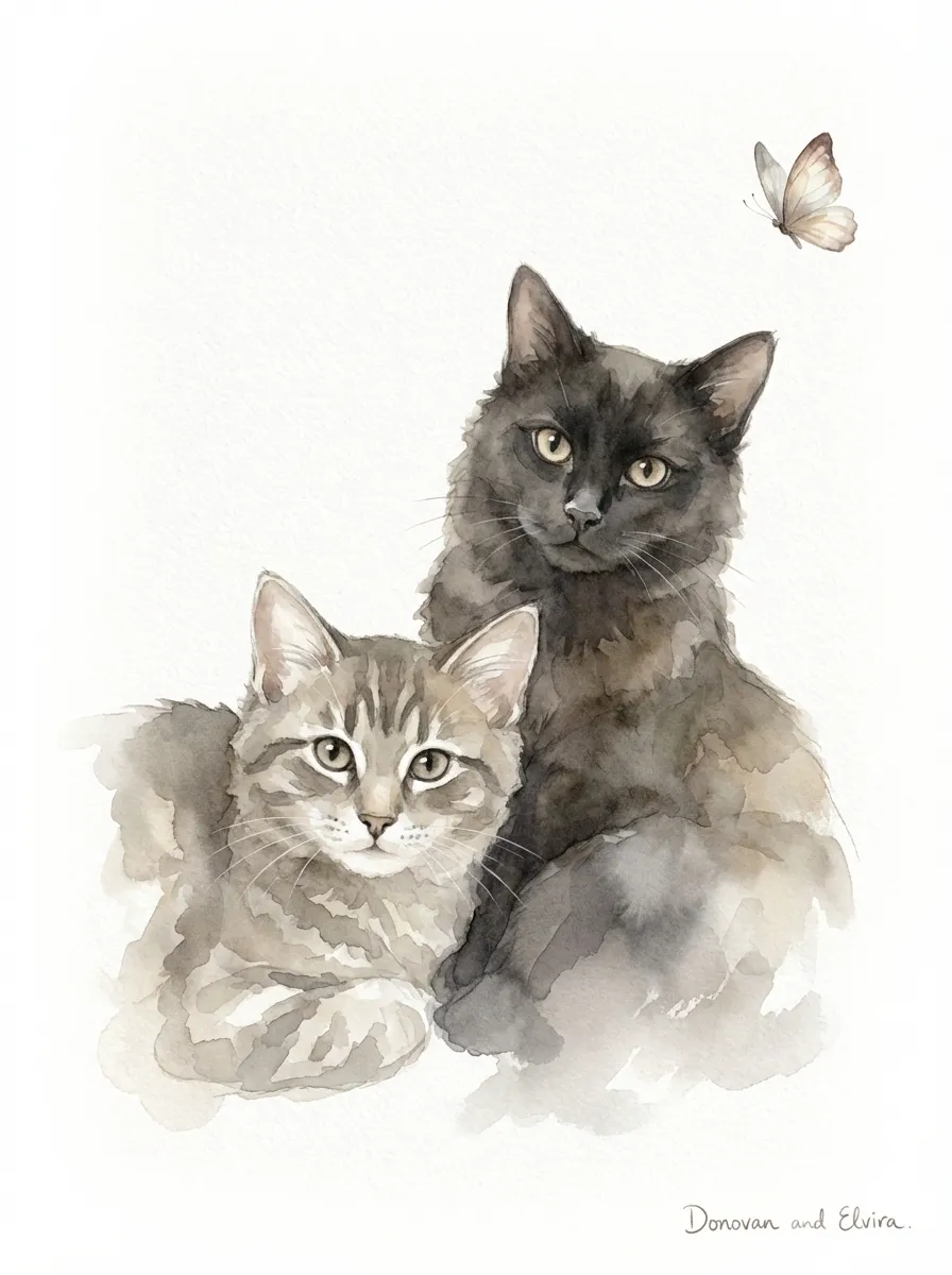 Artwork of Donovan and Elvira