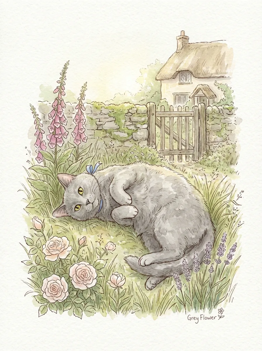 Artwork of Grey Flower