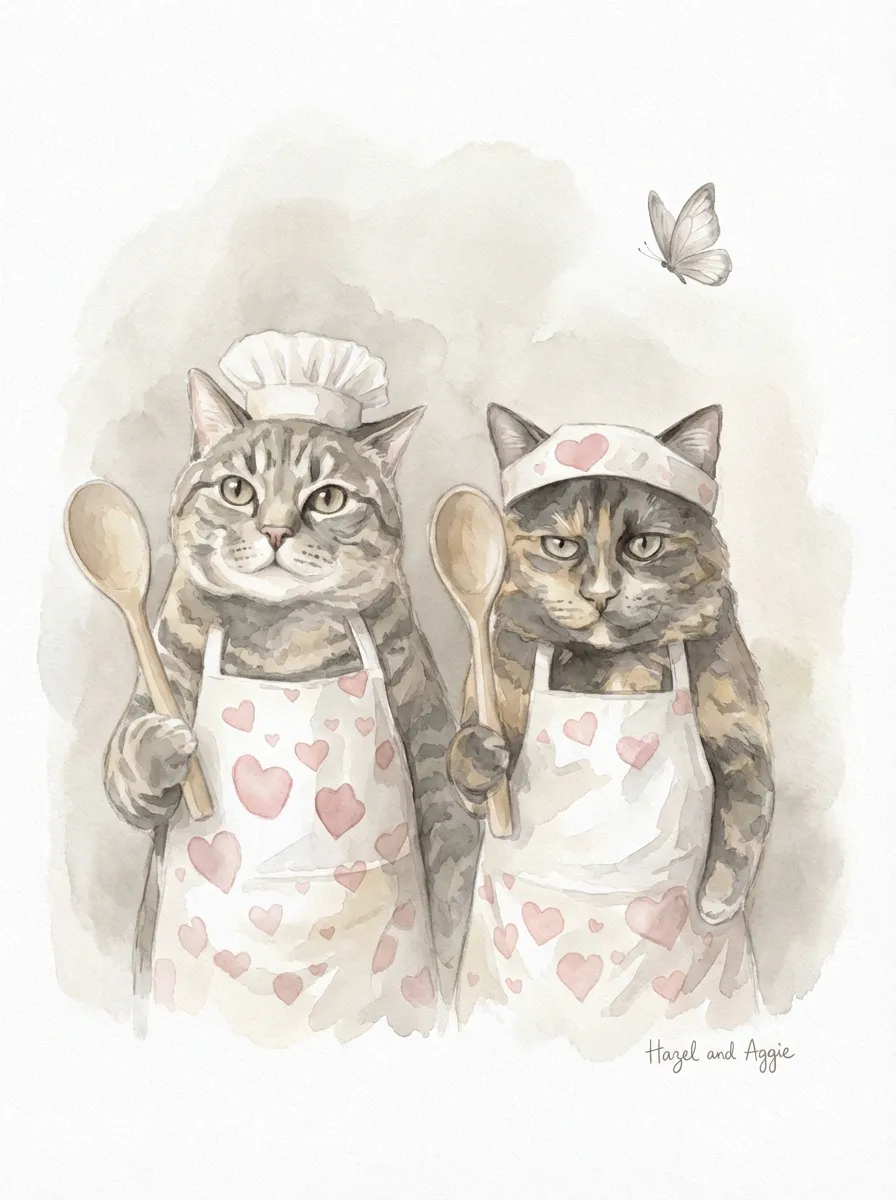 Artwork of Hazel and Aggie