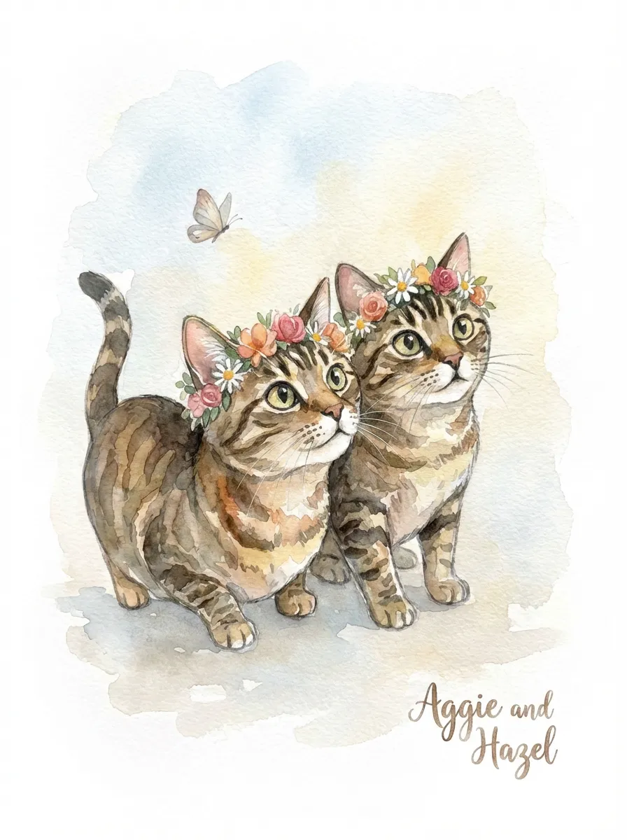 Artwork of Aggie and Hazel