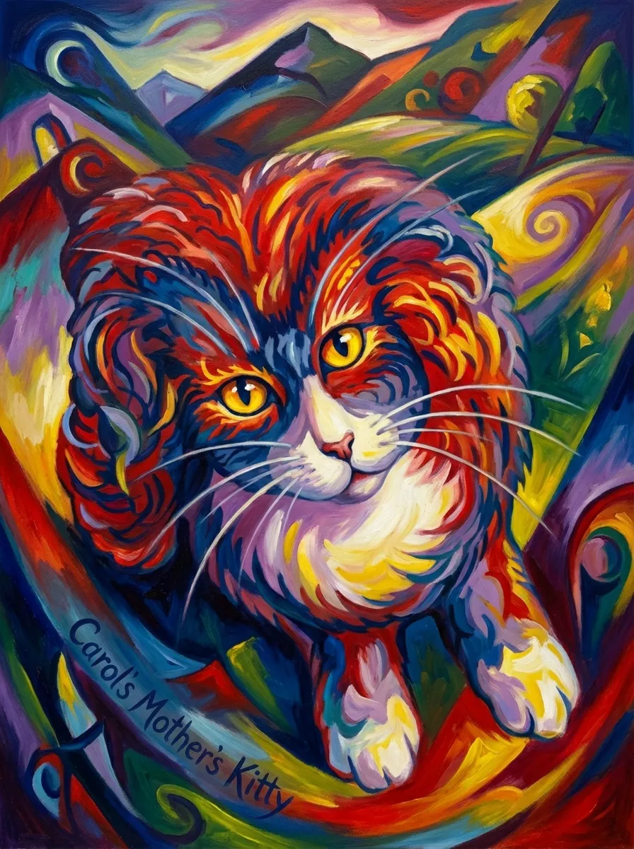 Artwork of Carol's Mother's Kitty