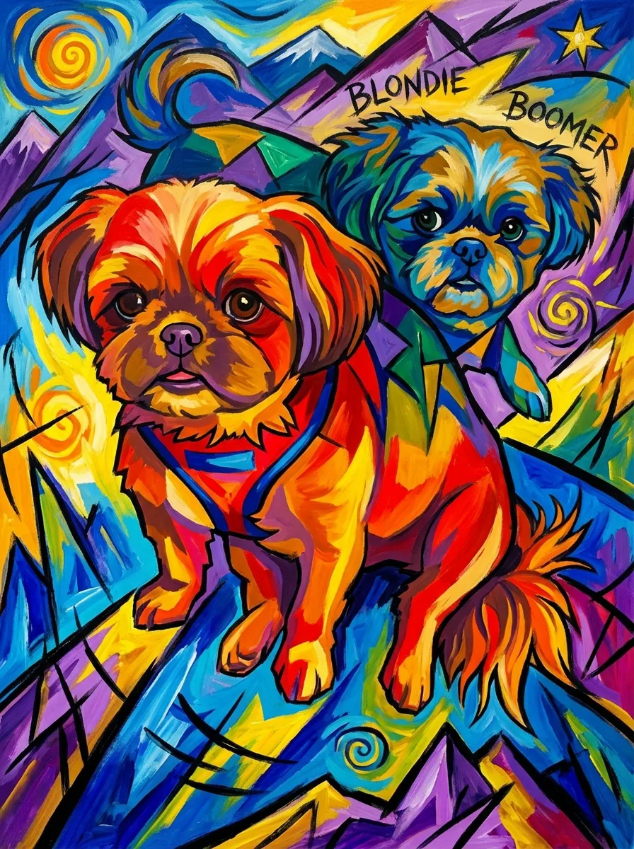 Artwork of Blondie and Boomer