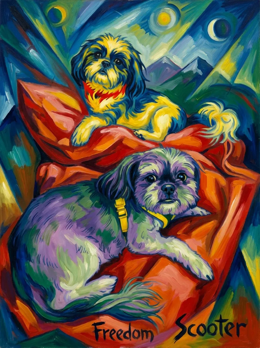 Artwork of Freedom and Scooter