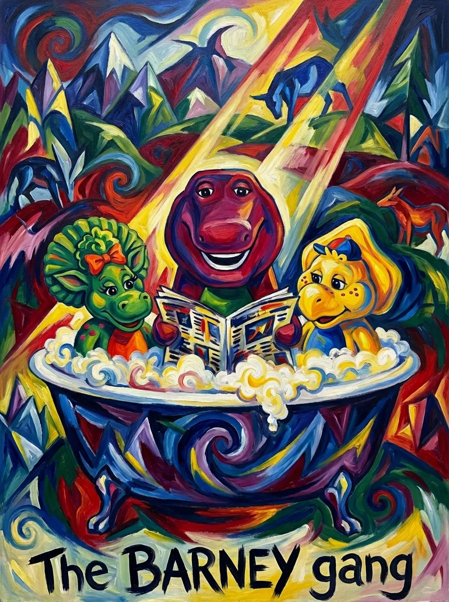 Artwork of The BARNEY gang