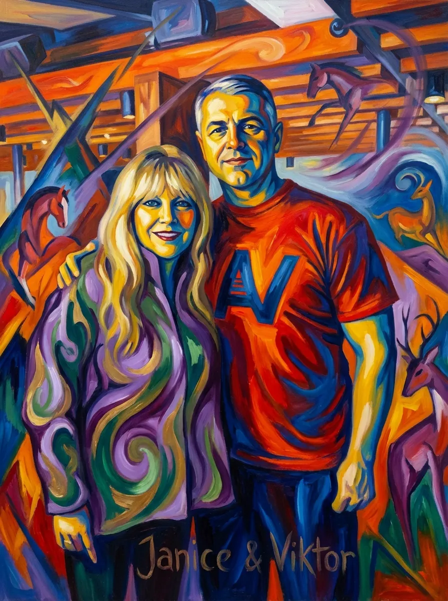 Artwork of Janice & Viktor