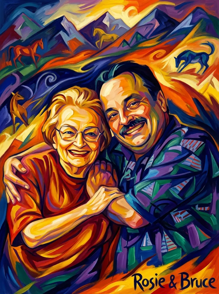 Artwork of Rosie & Bruce