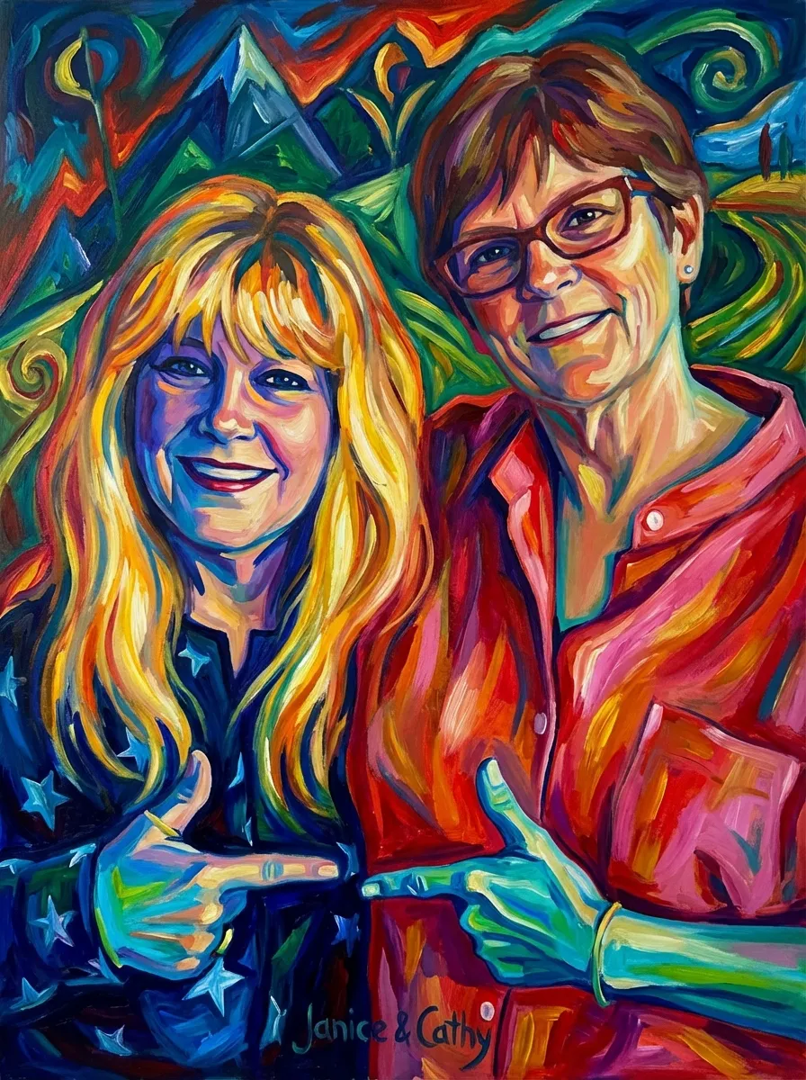 Artwork of Janice & Cathy