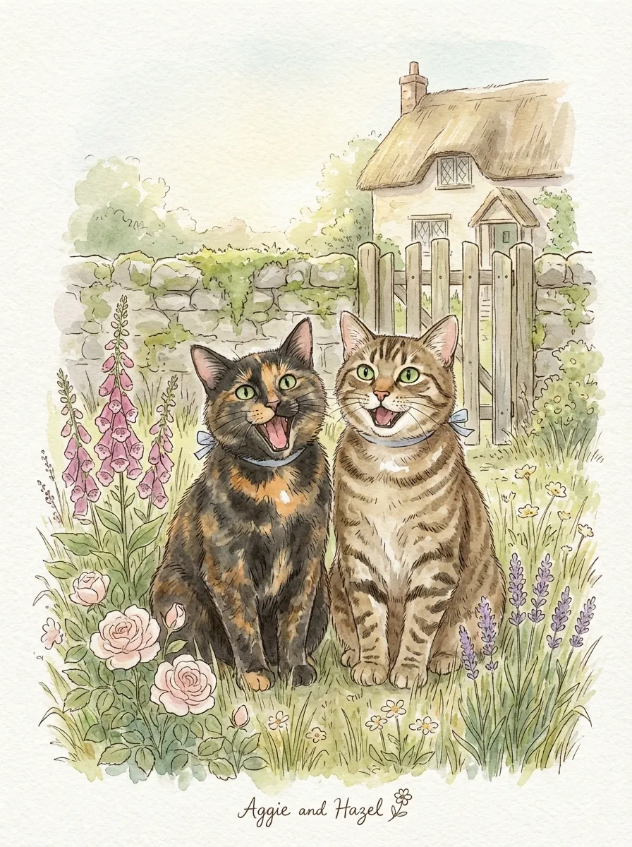 Artwork of Aggie and Hazel