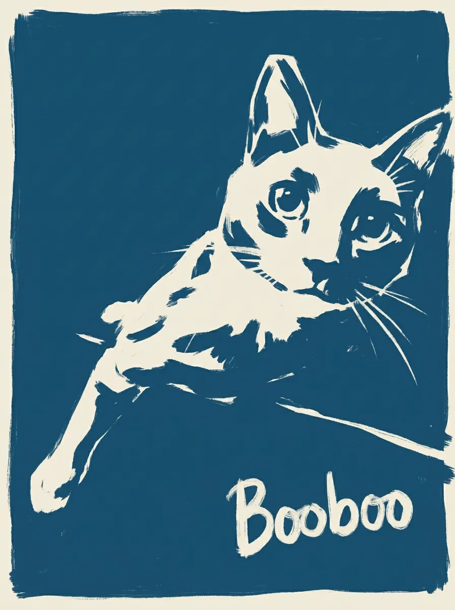 Portrait of Booboo in Ultramarine