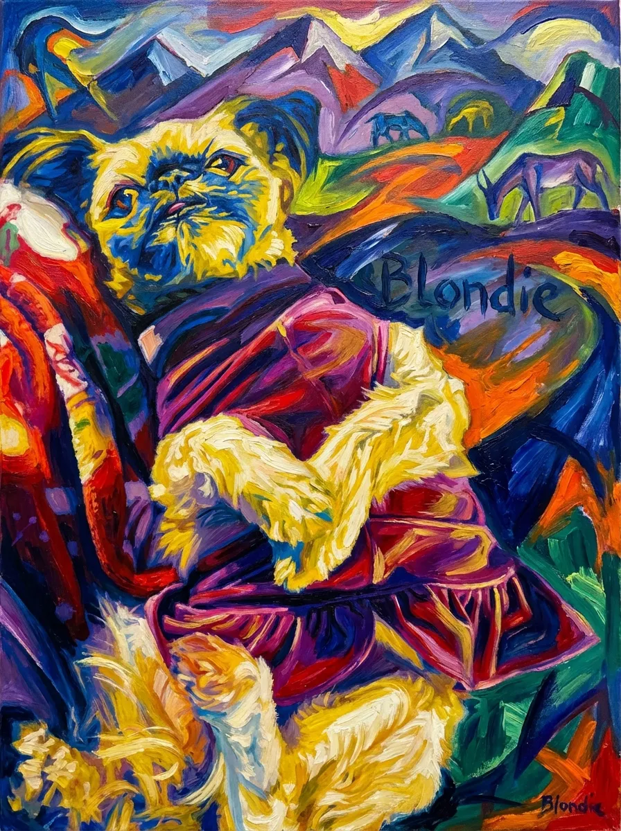 Blondie's Alpine Contemplation