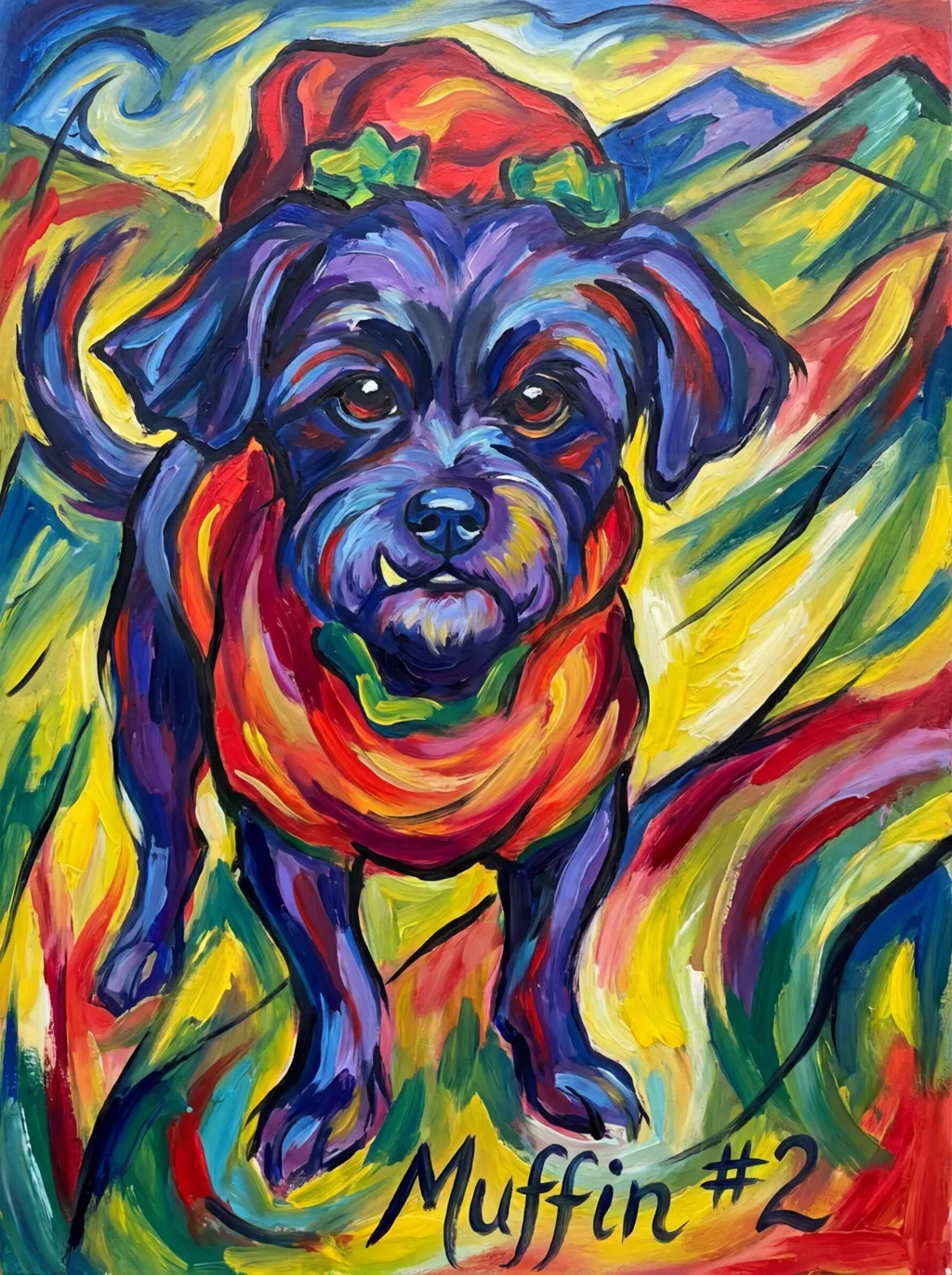 Portrait of Muffin II in Hues