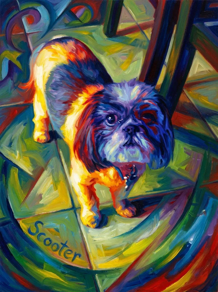 Scooter, in Luminous Hues