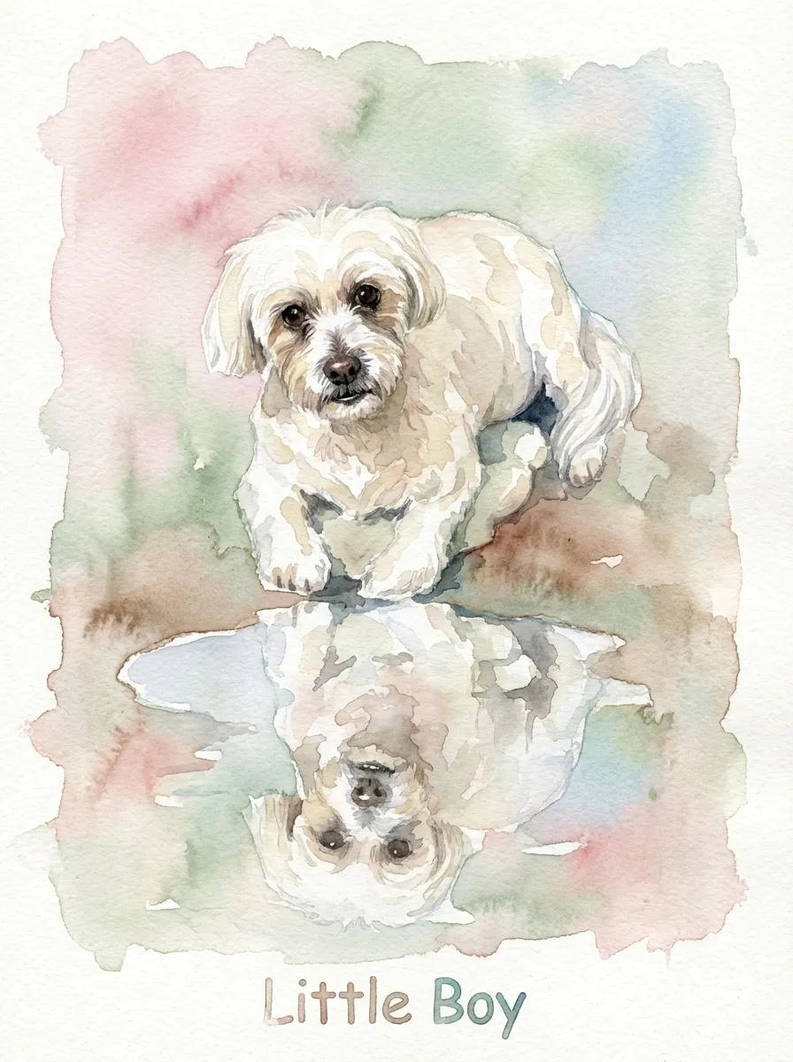 Little Boy's Mirrored Gaze