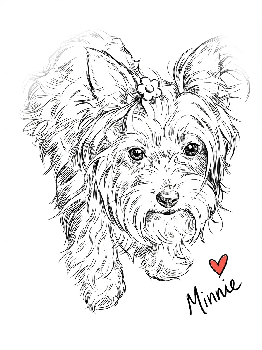 Portrait of Minnie with Blossom