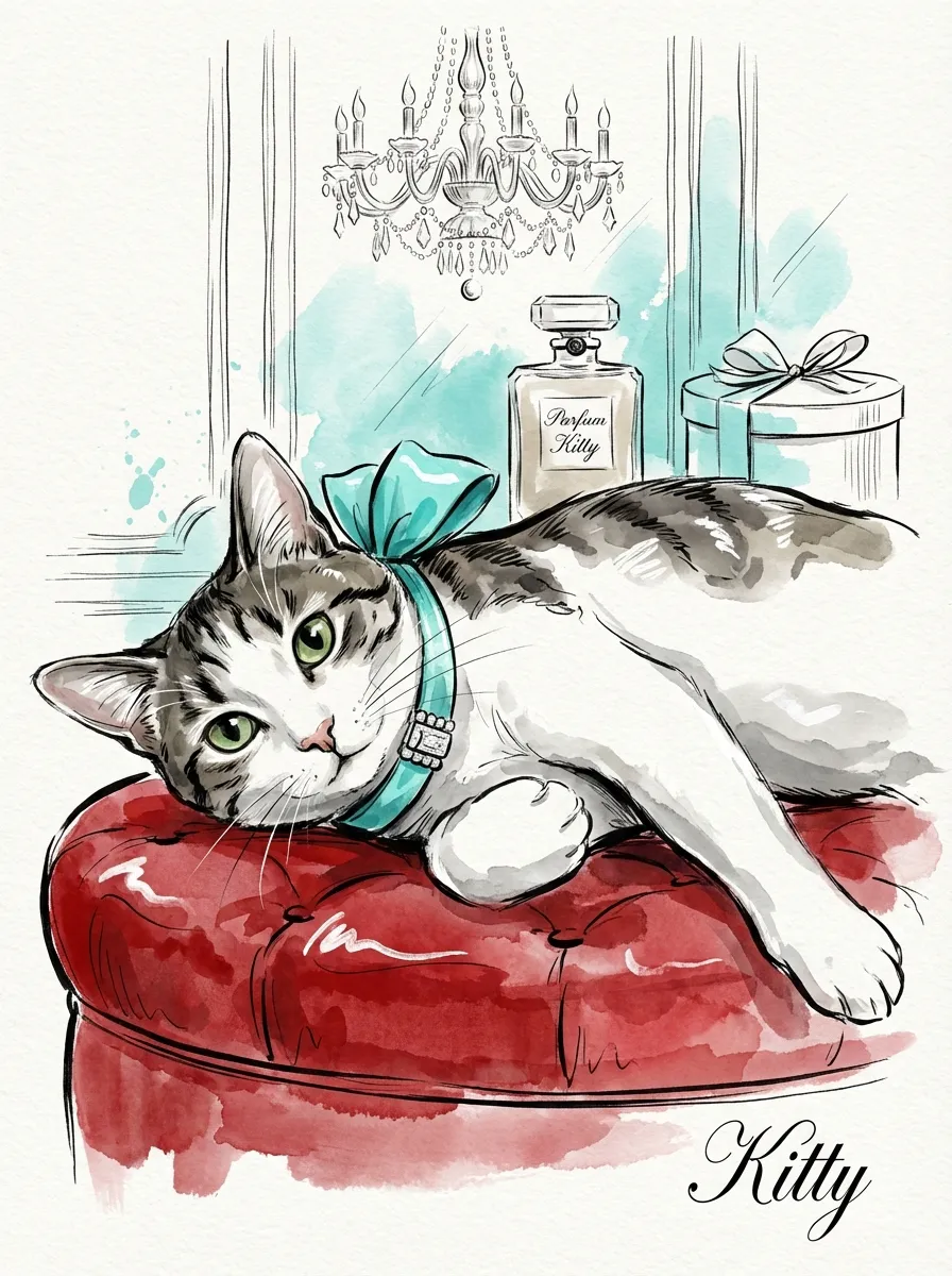 Kitty in Opulent Repose