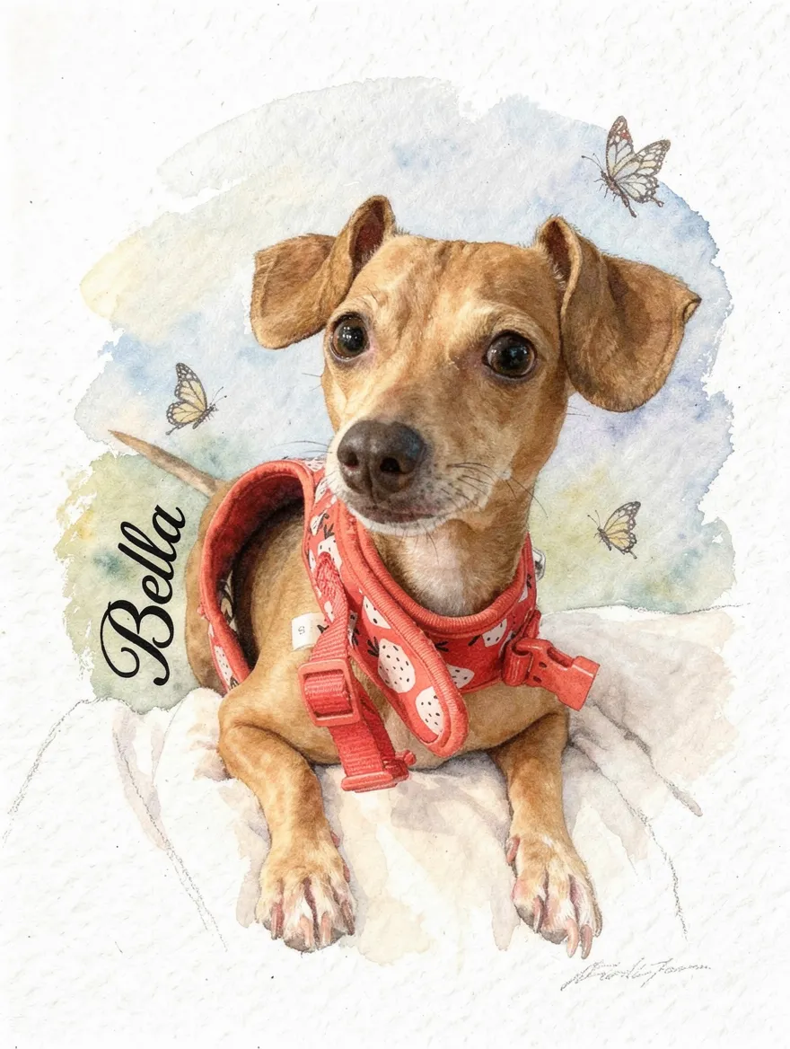 Portrait of Bella with Butterflies