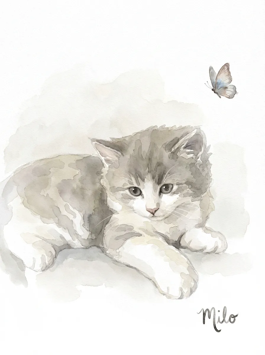 Milo's Butterfly Gaze