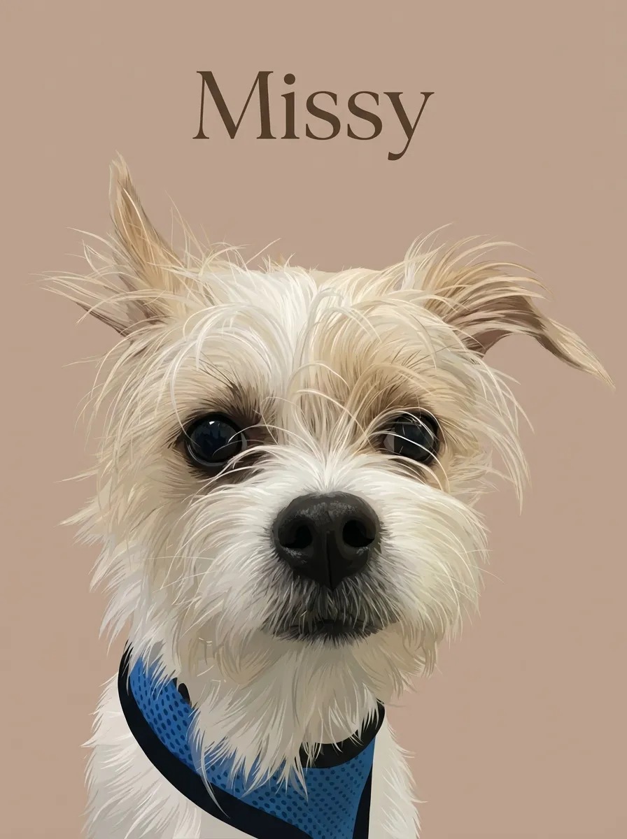 Portrait of Missy in Blue