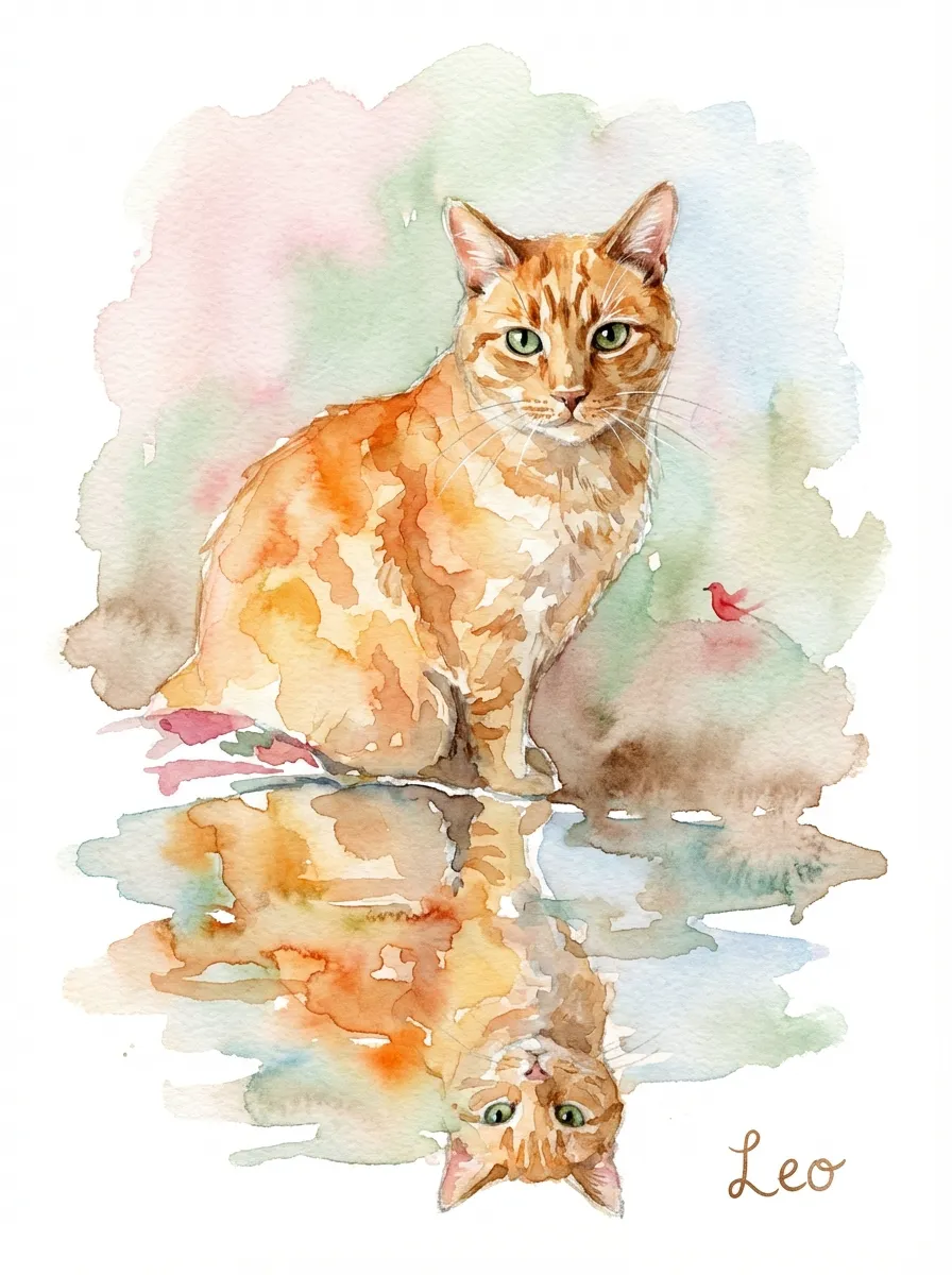 Leo's Reflective Gaze