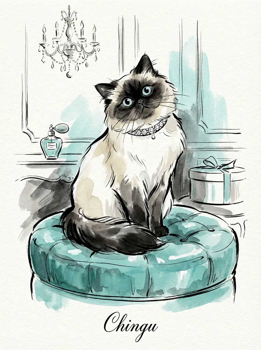 Portrait of Chingu in Blue