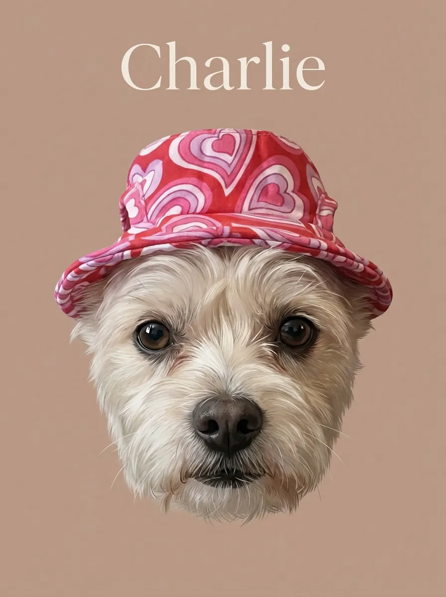 Portrait of Charlie in Hearts