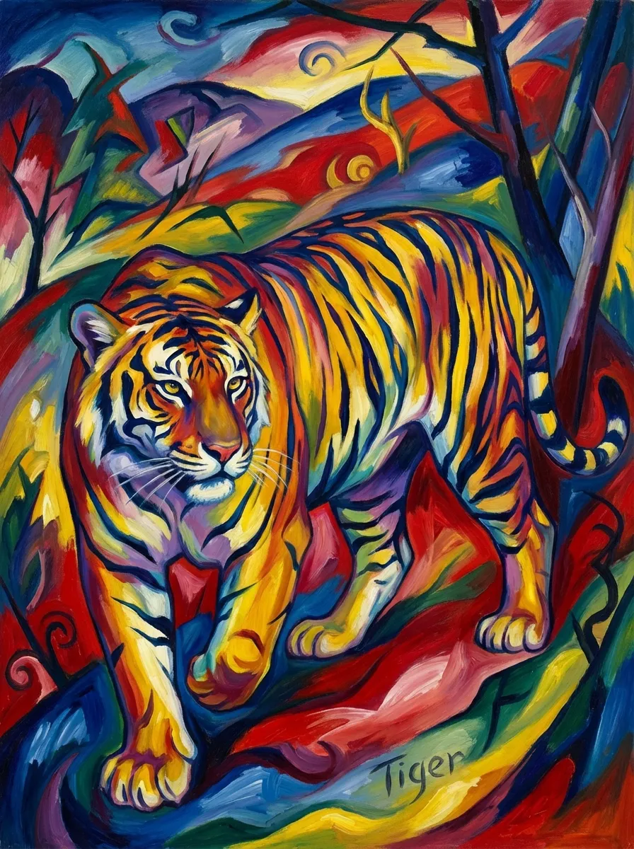 Tiger of Vibrant Hues