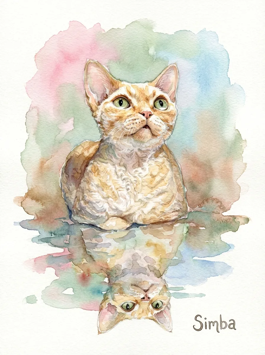 Simba's Water Reverie