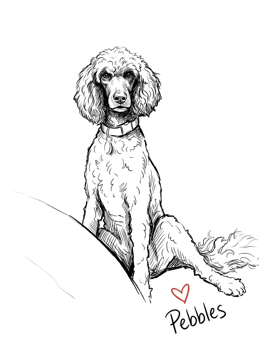 Pebbles' Thoughtful Gaze