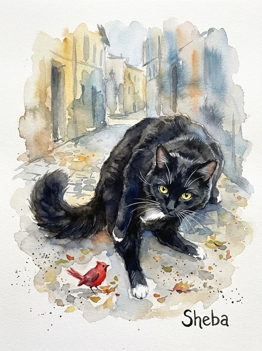 Sheba, Contemplating Crimson