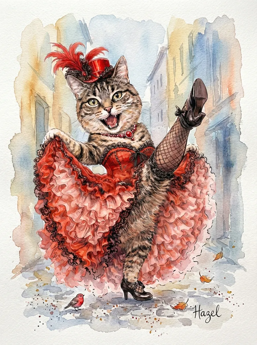 Hazel's Scarlet Flourish