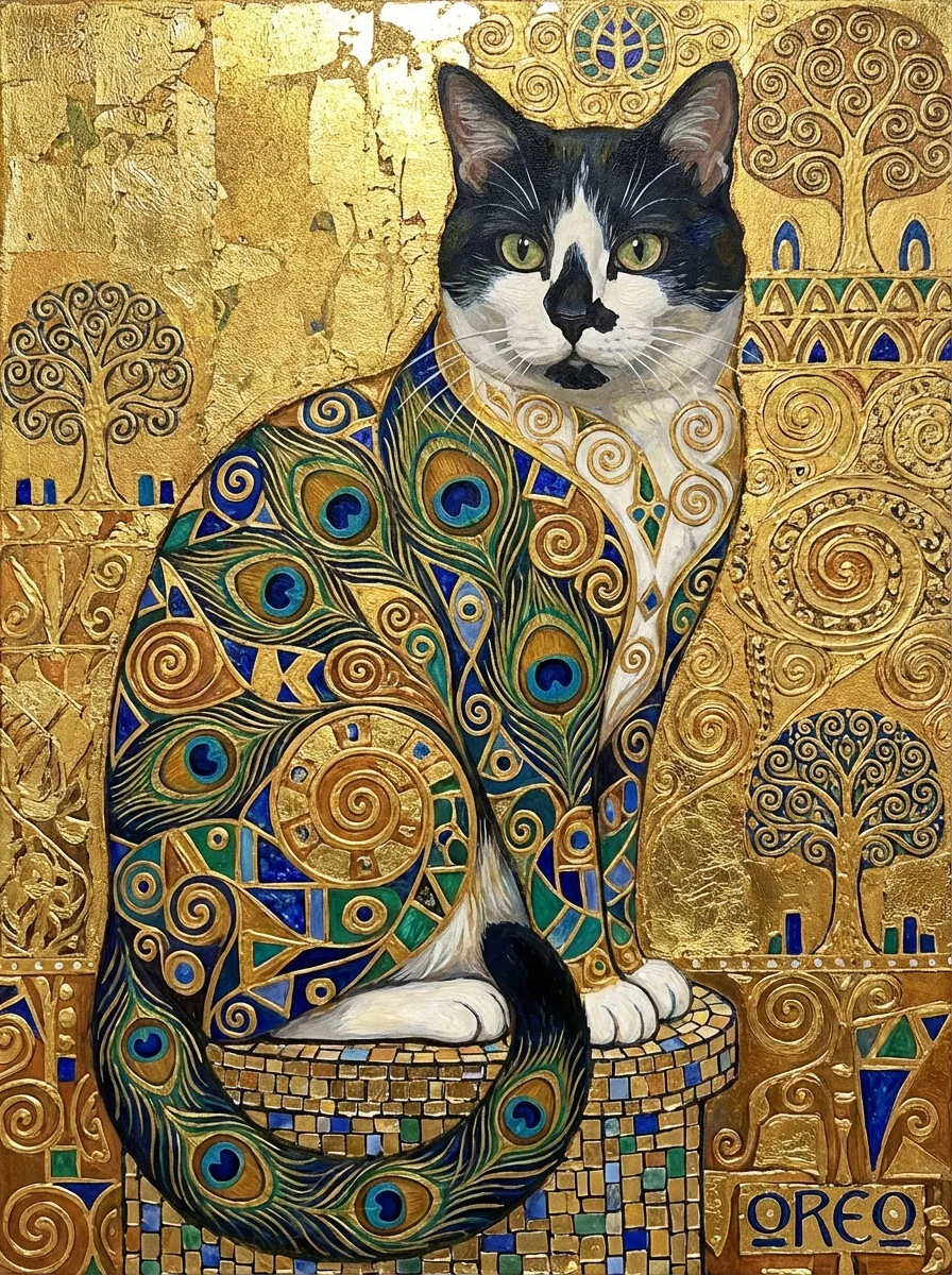 Portrait of Oreo, Gilded