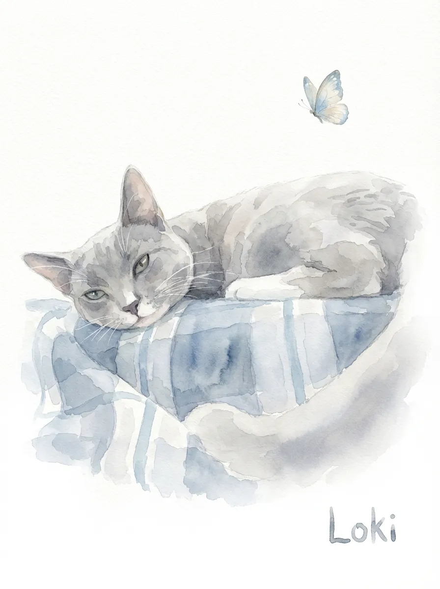 Loki's Blue Contemplation