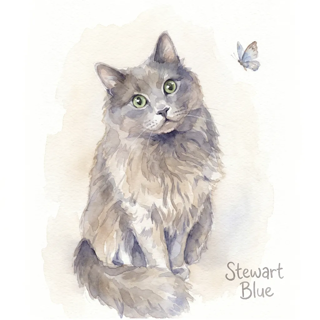 Stewart Blue and Butterfly