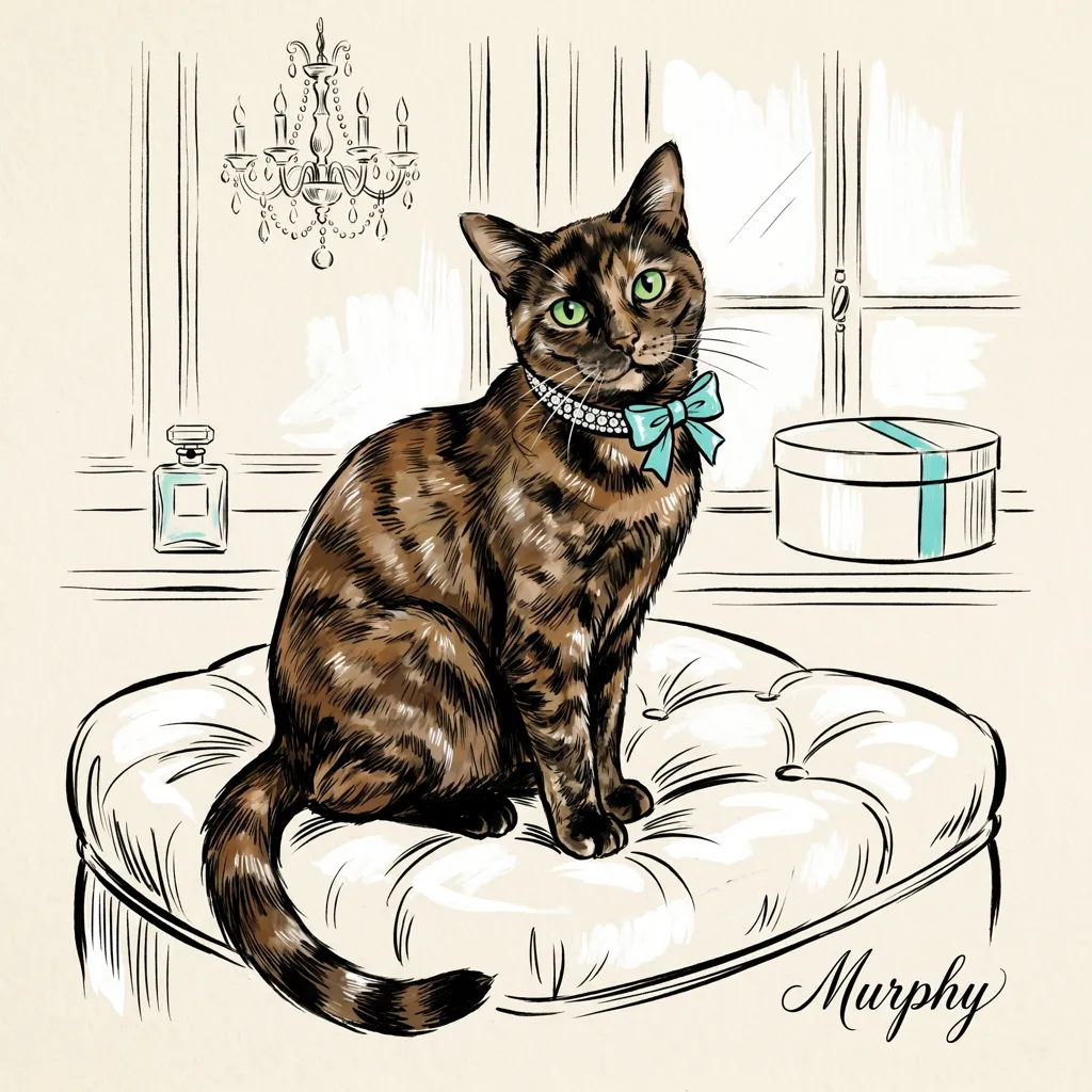 Portrait of Murphy in Pearls