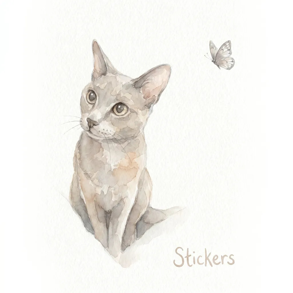 Portrait of Stickers with Papillon