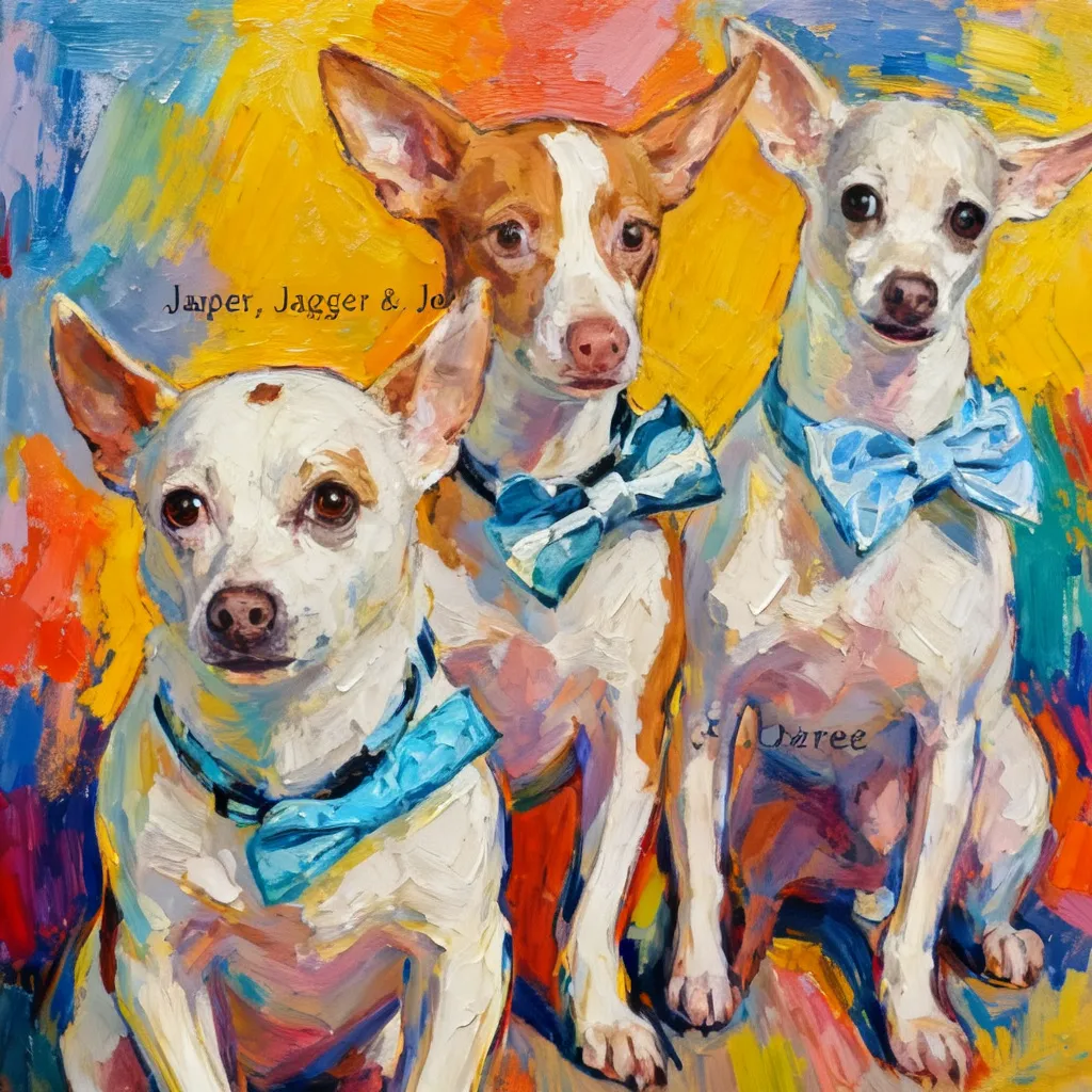 Jasper, Jagger, Jeree in Blue