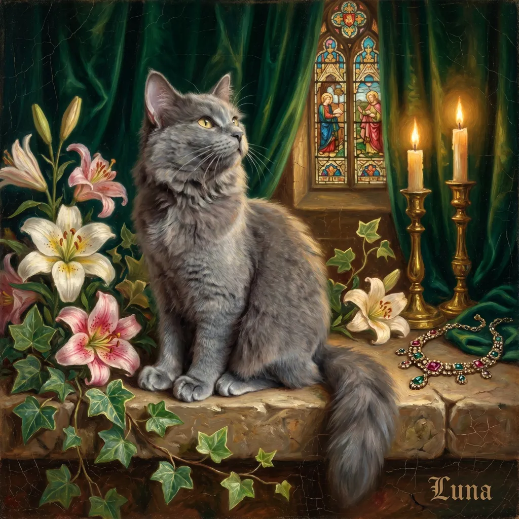 Luna's Stained Glass Reverie