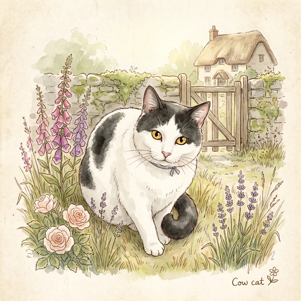 A Cow Cat's Pastoral Gaze