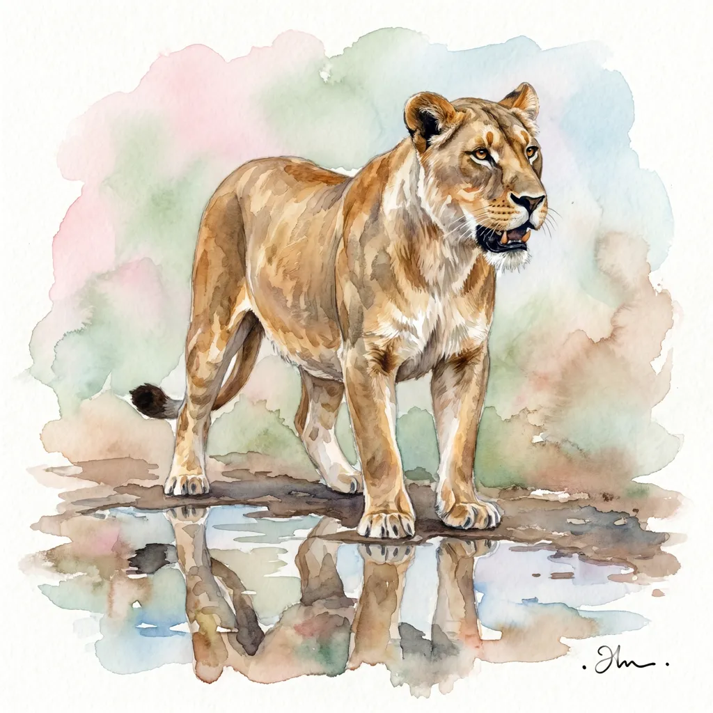 Lioness by Still Waters