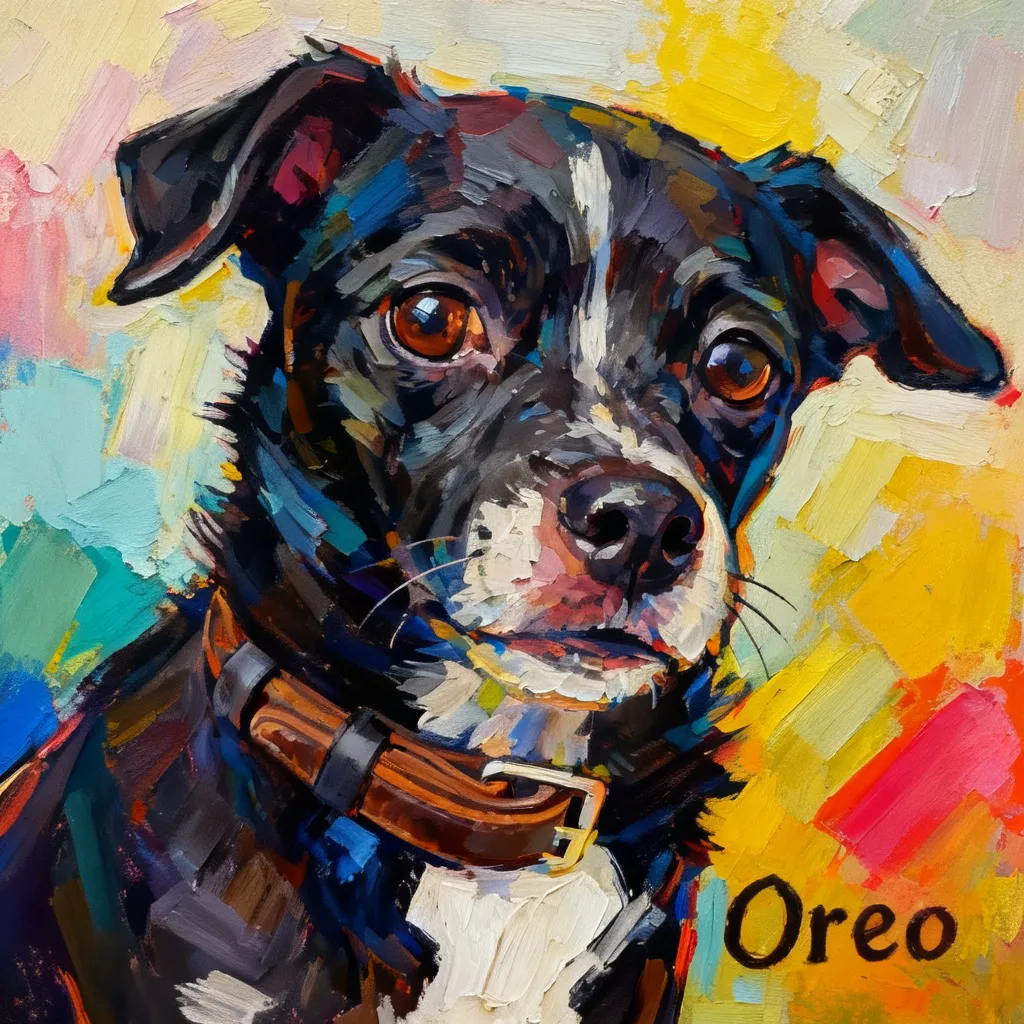 Portrait of Oreo in Colour