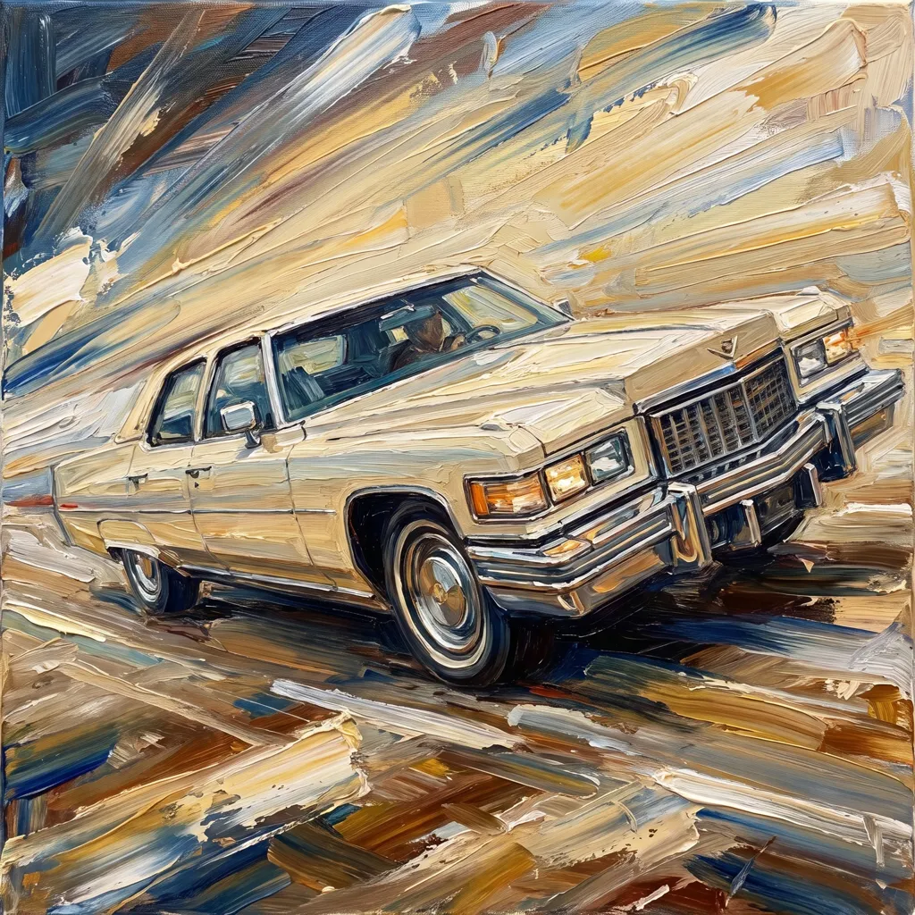 Artwork of Grandpa’s 1976 Fleetwood