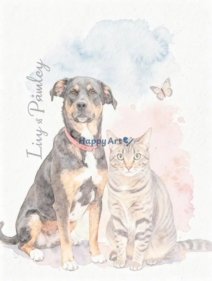 Artwork of Livvy & Sir Pawley