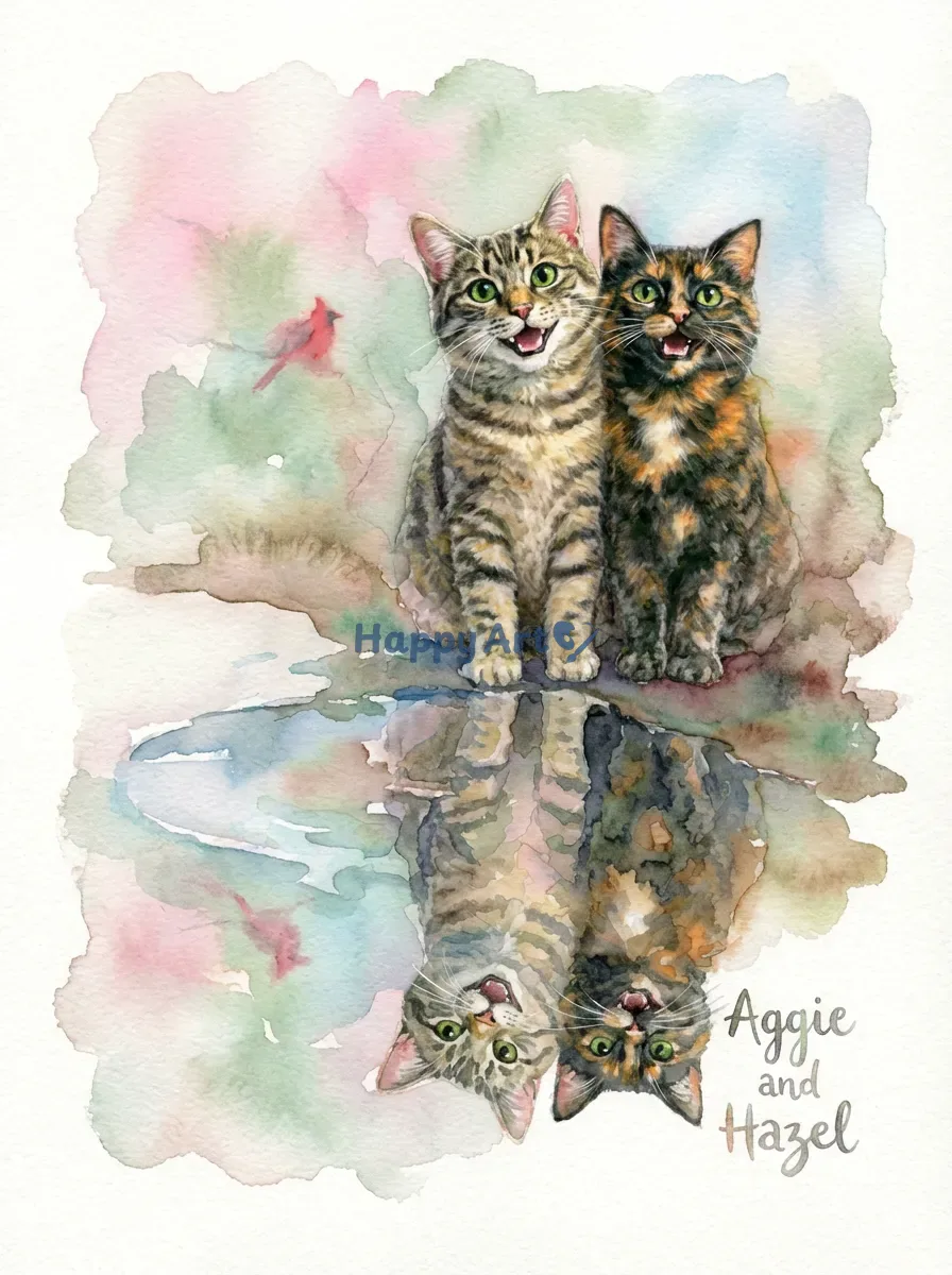 Artwork of Hazel and Aggie