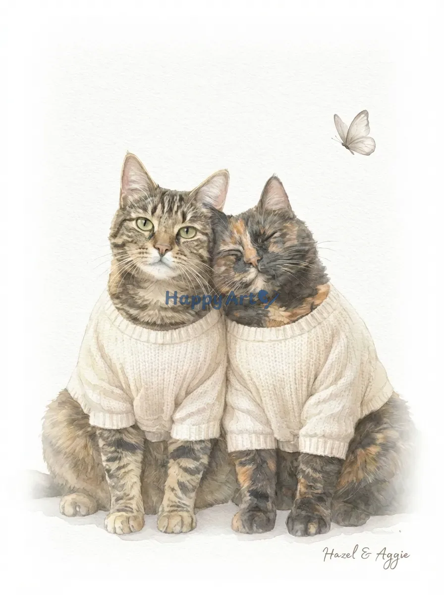 Artwork of Hazel and Aggie